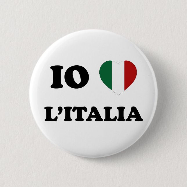 Io Amo Italia Button (Front)