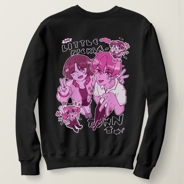 Io and Milo Little Pickle Town (Black Ver.) Shirt (Design Back)