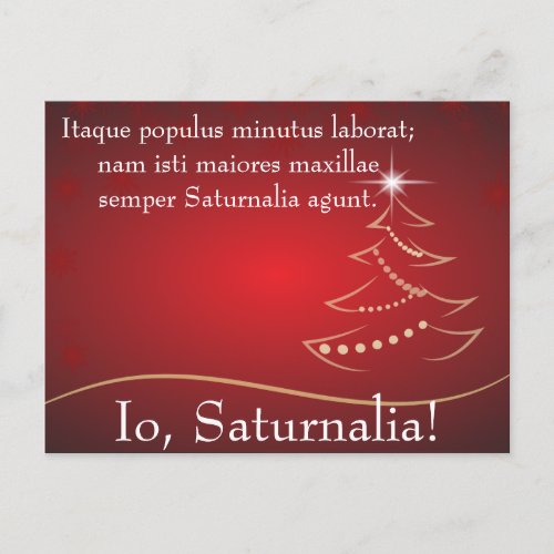 Io Saturnalia Quote from Petronius Invitation Postcard
