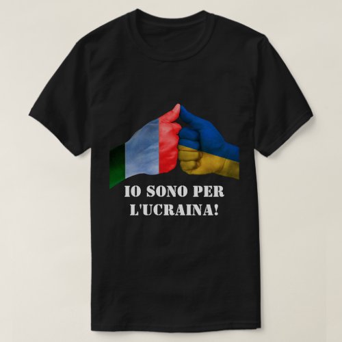Io sono per lUcraina Italy with Ukraine  T_Shirt