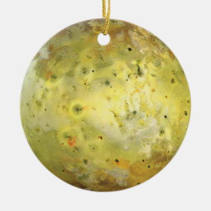 Io Volcanic Moon of Jupiter Ceramic Ornament