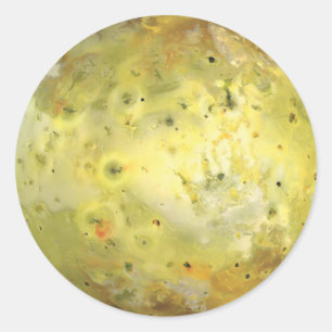 Io Volcanic  Moon of Jupiter Classic Round Sticker