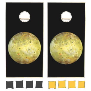 Io Volcanic Moon of Jupiter Cornhole Set