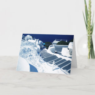 Ioa village Santorini Greece Card