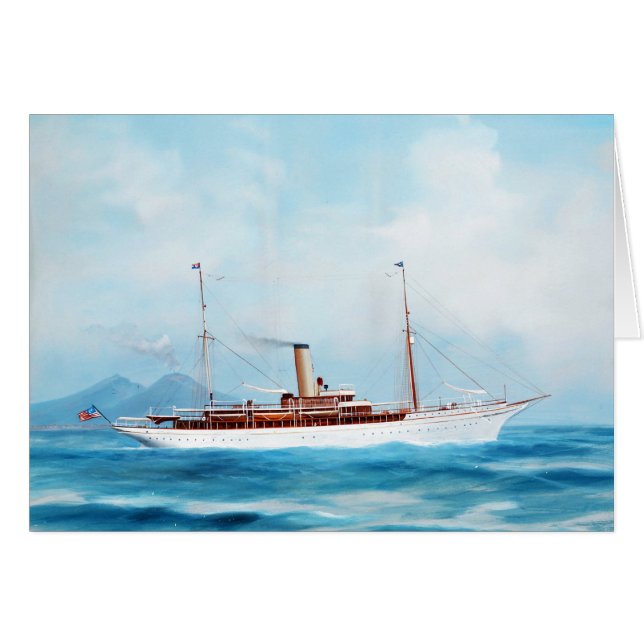 Iolanda Steam Yacht 1909 Cards (Front Horizontal)