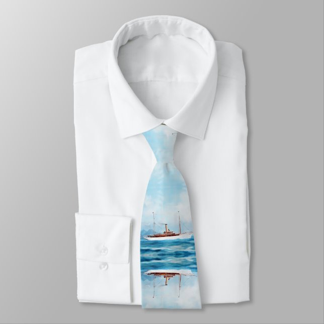 Iolanda Steam Yacht 1909 Neck Tie (Tied)