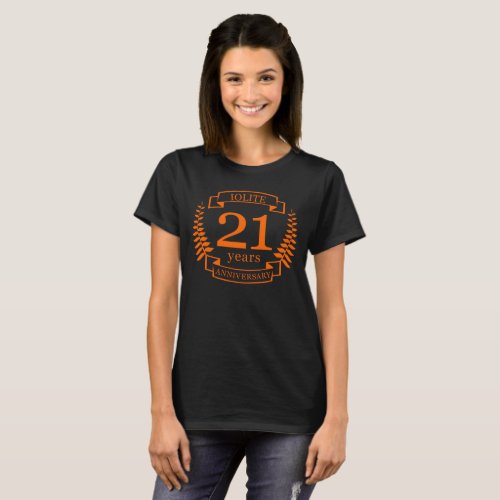 Iolite Gemstone wedding anniversary 21 years T_Shirt