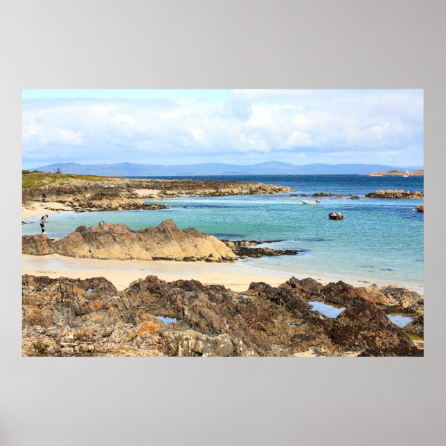Iona, Scottish island, beautiful rocky seashore Poster (Front)