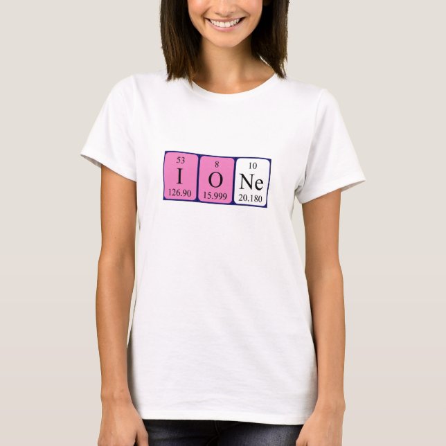 Ione periodic table name shirt (Front)