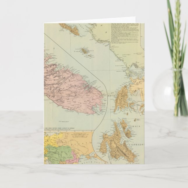 Ionian Islands, Malta Holiday Card (Front)