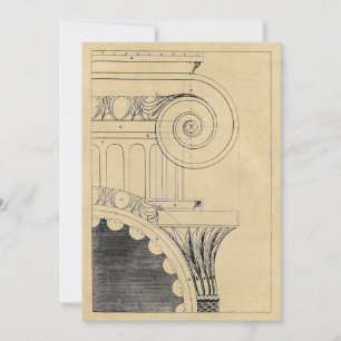Ionic Column Architecture Holiday Card