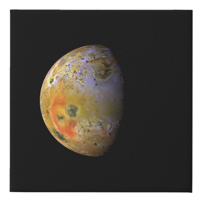 Io's Pele Hemisphere Faux Canvas Print (Front)