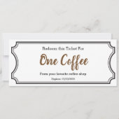 IOU Love Gift Ticket One Coffee editable (Front)