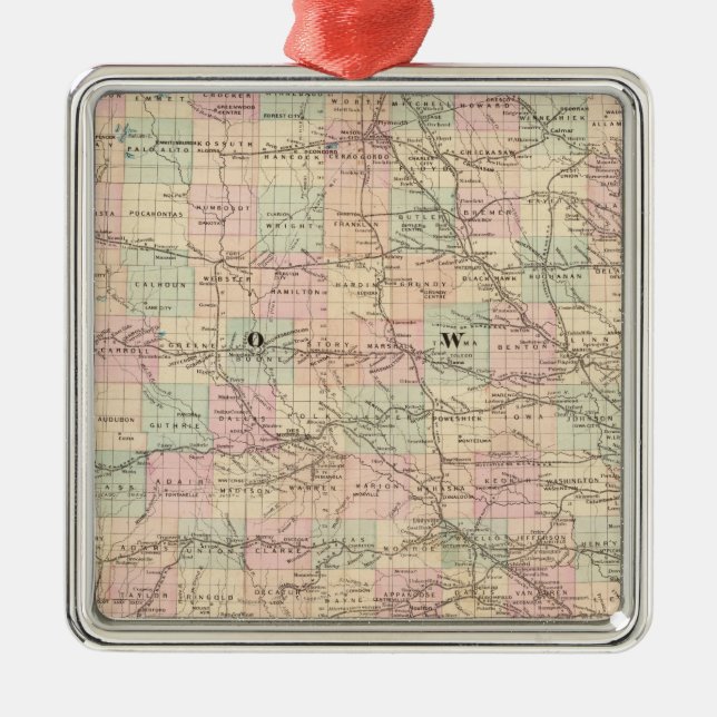 Iowa 3 metal ornament (Front)