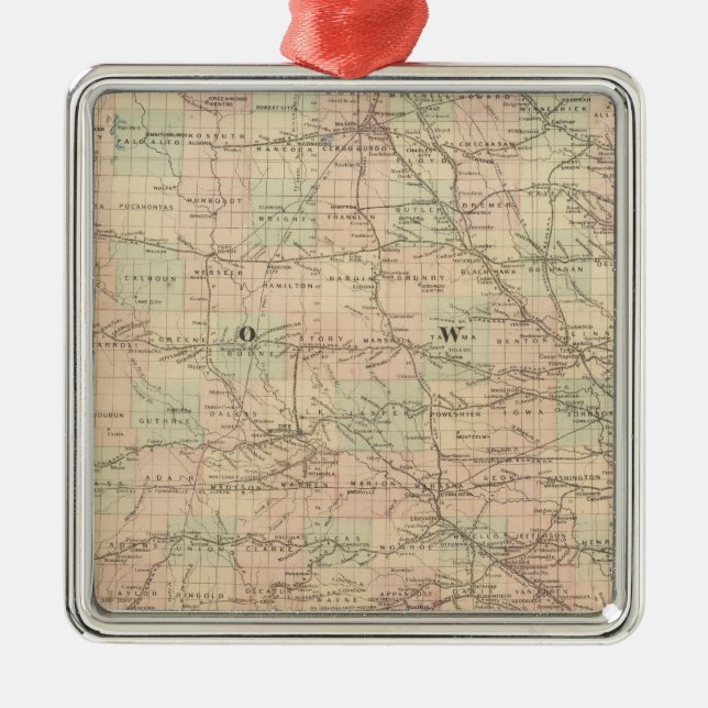 Iowa 6 metal ornament (Front)