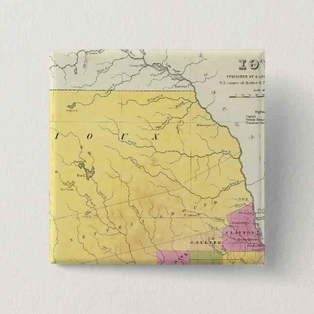 Iowa 7 pinback button (Front)