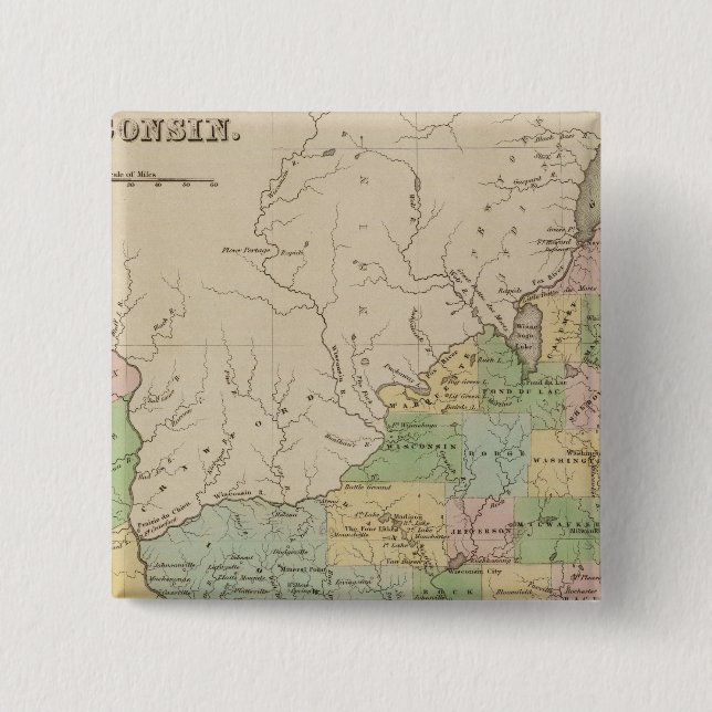 Iowa and Wisconsin Button (Front)
