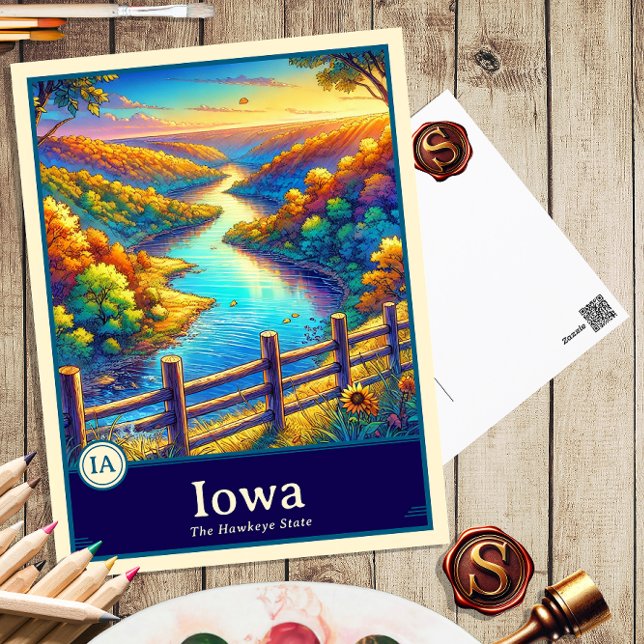 Iowa | Anime Style Cel Shaded Postcard (Creator Uploaded)