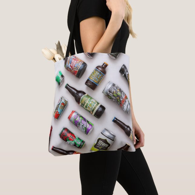 Iowa Beer Tote Bag (Close Up)