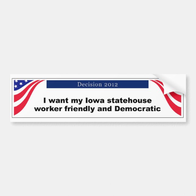 Iowa bumper sticker (Front)