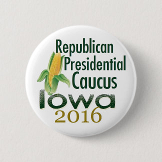 IOWA CAUCUS 2016 PINBACK BUTTON