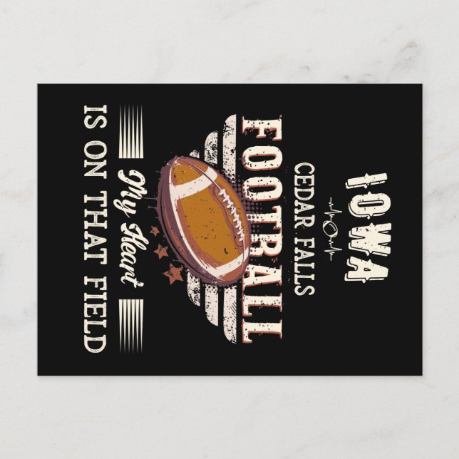 Iowa Cedar Falls American Football Postcard (Front)