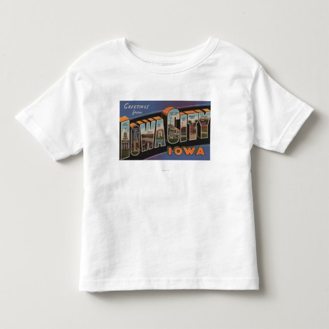 Iowa City, Iowa - Large Letter Scenes Toddler T-shirt (Front)