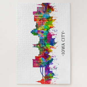 Iowa City Iowa Skyline Jigsaw Puzzle