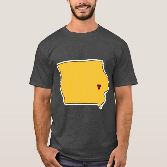 Iowa City State Outline T-Shirt (Front)