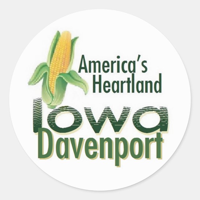 IOWA CLASSIC ROUND STICKER (Front)