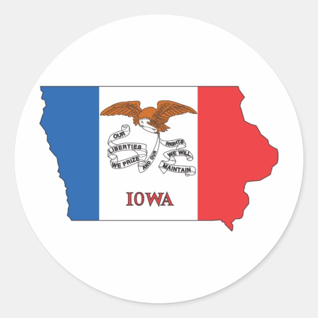 Iowa Classic Round Sticker (Front)