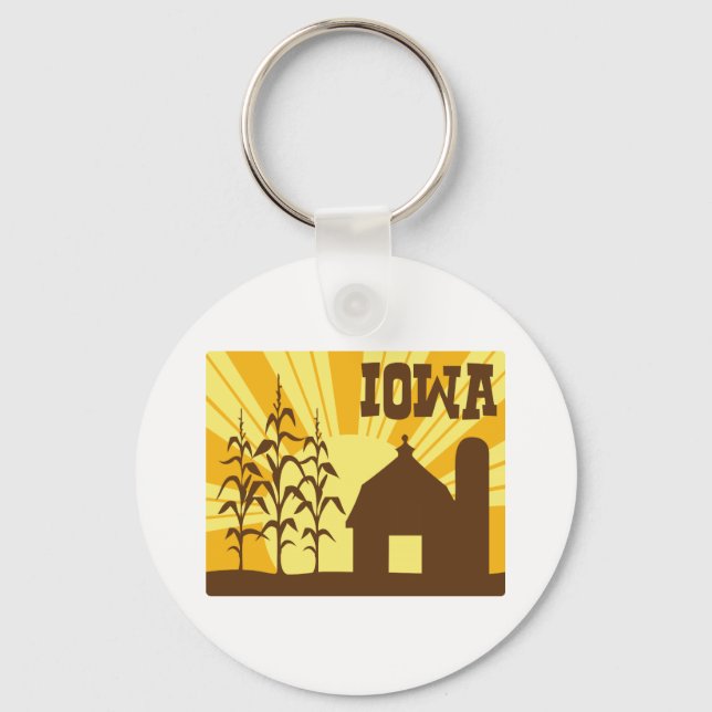 Iowa Corn Farm Keychain (Front)
