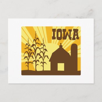 Iowa Corn Farm Postcard by HopscotchDesigns at Zazzle