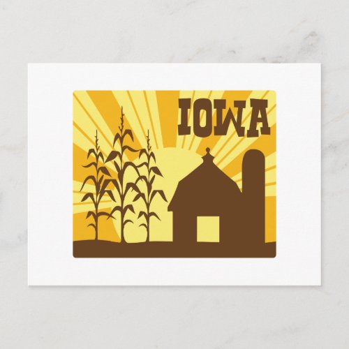 Iowa Corn Farm Postcard