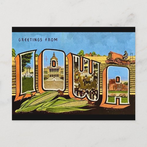 Iowa Corn State Postcard