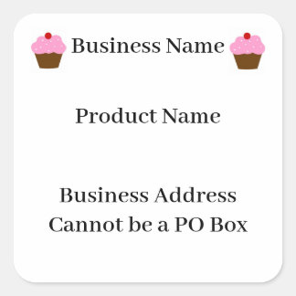 Iowa Cottage Food Law Label for home bakery