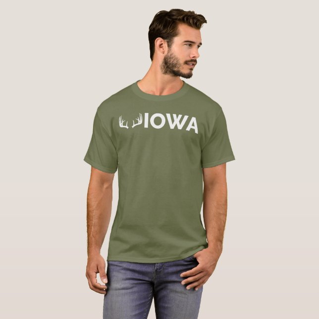 Iowa Deer Hunting T-Shirt (Front Full)