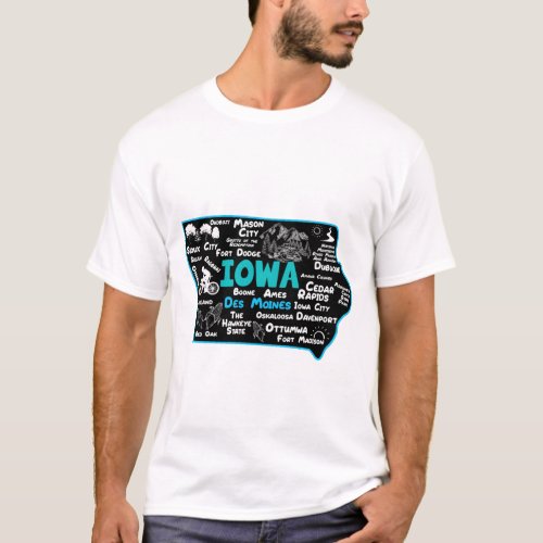 Iowa Des Moines Cedar Rapids Sioux City Mason T_Shirt