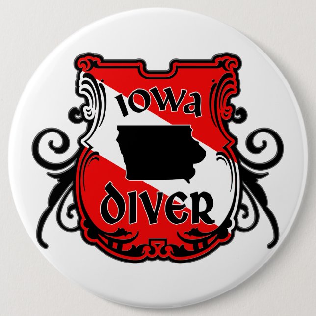 Iowa Diver Button (Front)