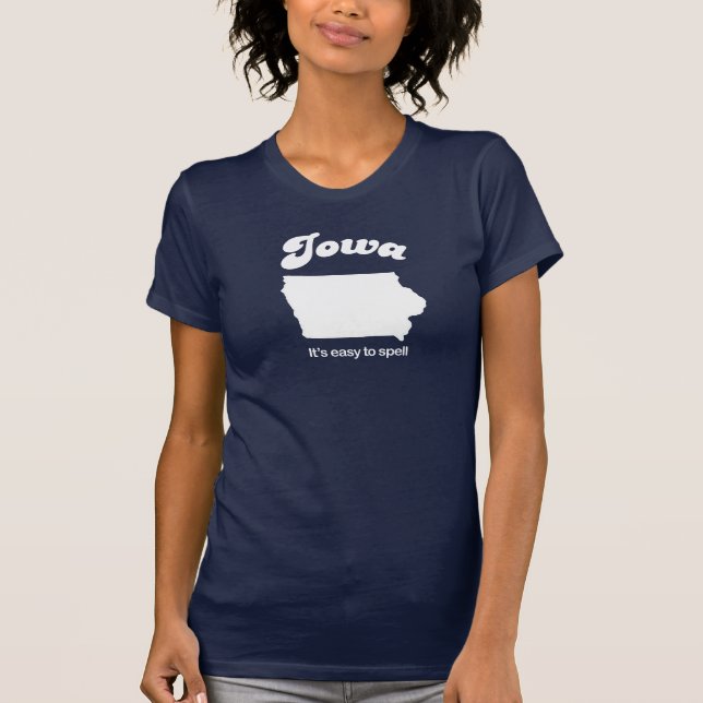 Iowa - Easy to spell T-shirt (Front)