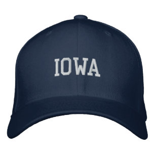 Iowa Embroidered Flexfit Wool Cap Navy