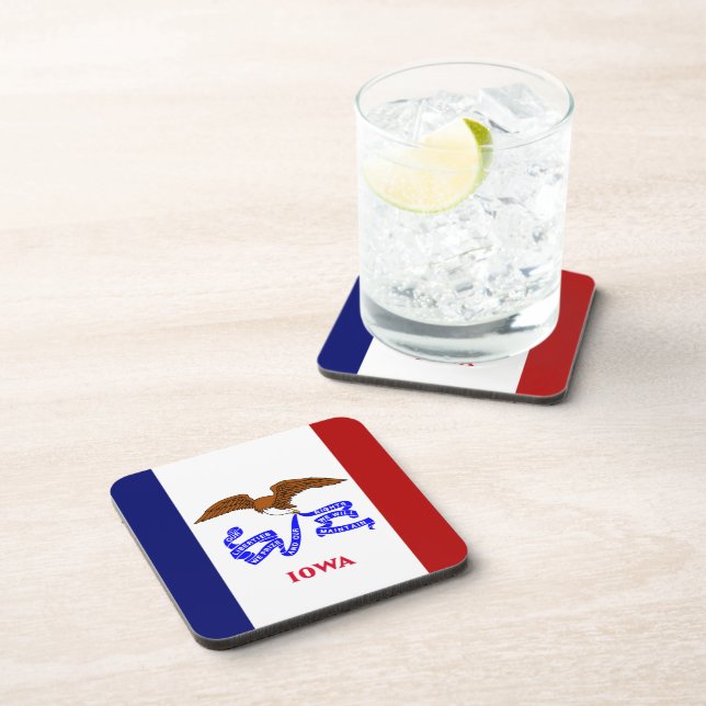 Iowa flag beverage coaster (Right Side)