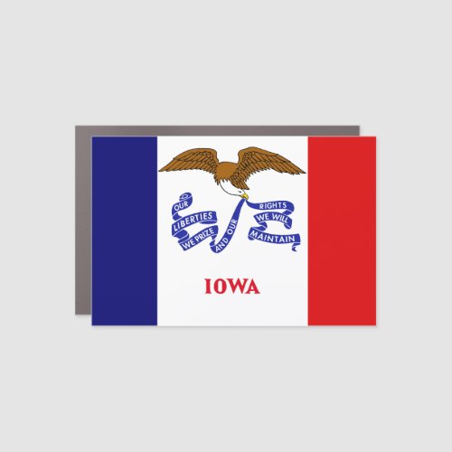 Iowa Flag Car Magnet