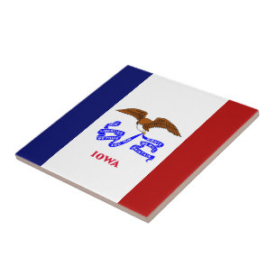 Iowa flag ceramic tile