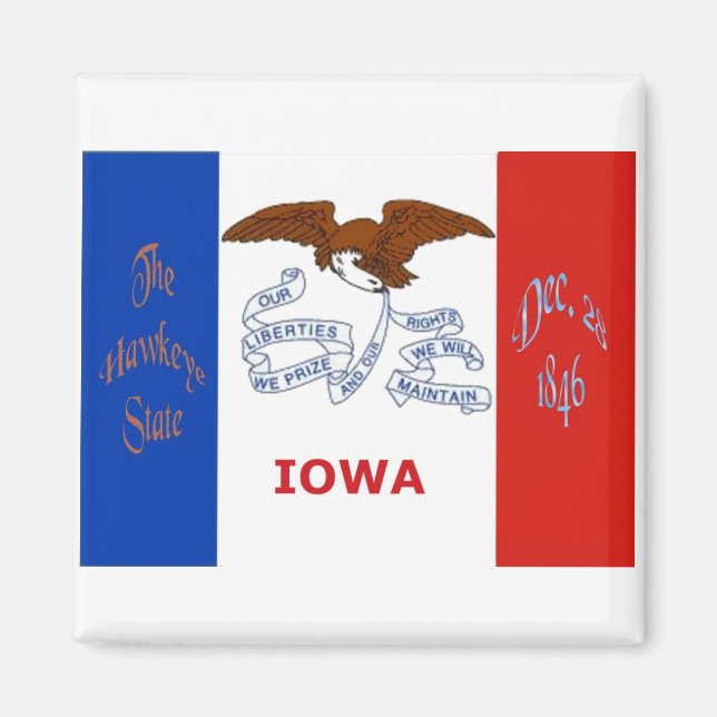 Iowa Flag Magnet (Front)