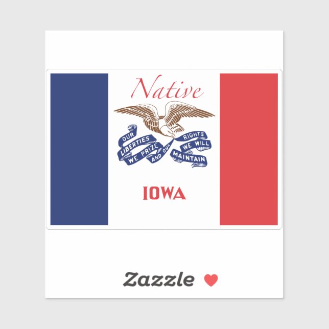 Iowa Flag Native Sticker (Sheet)