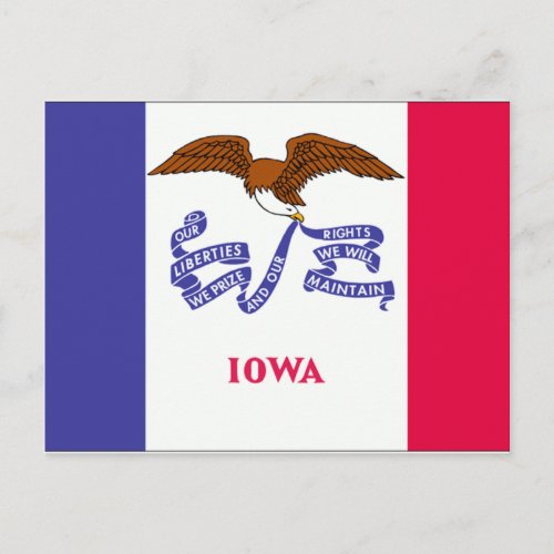 Iowa Flag Postcard