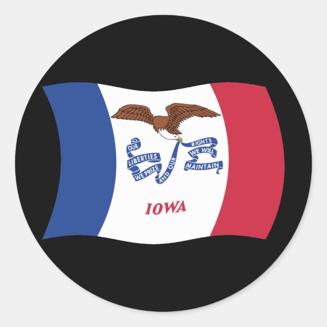Iowa Flag Sticker (Front)