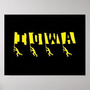 Iowa Football "Flags" Poster