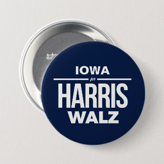 Iowa for Harris Walz Button